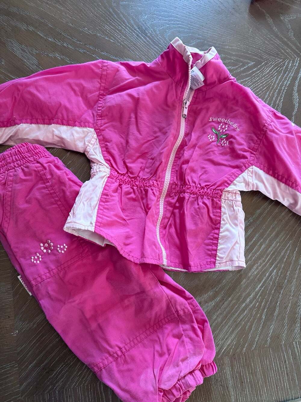 Vintage Weebok by Reebok  Sweetheart Floral Embroidered Tracksuit